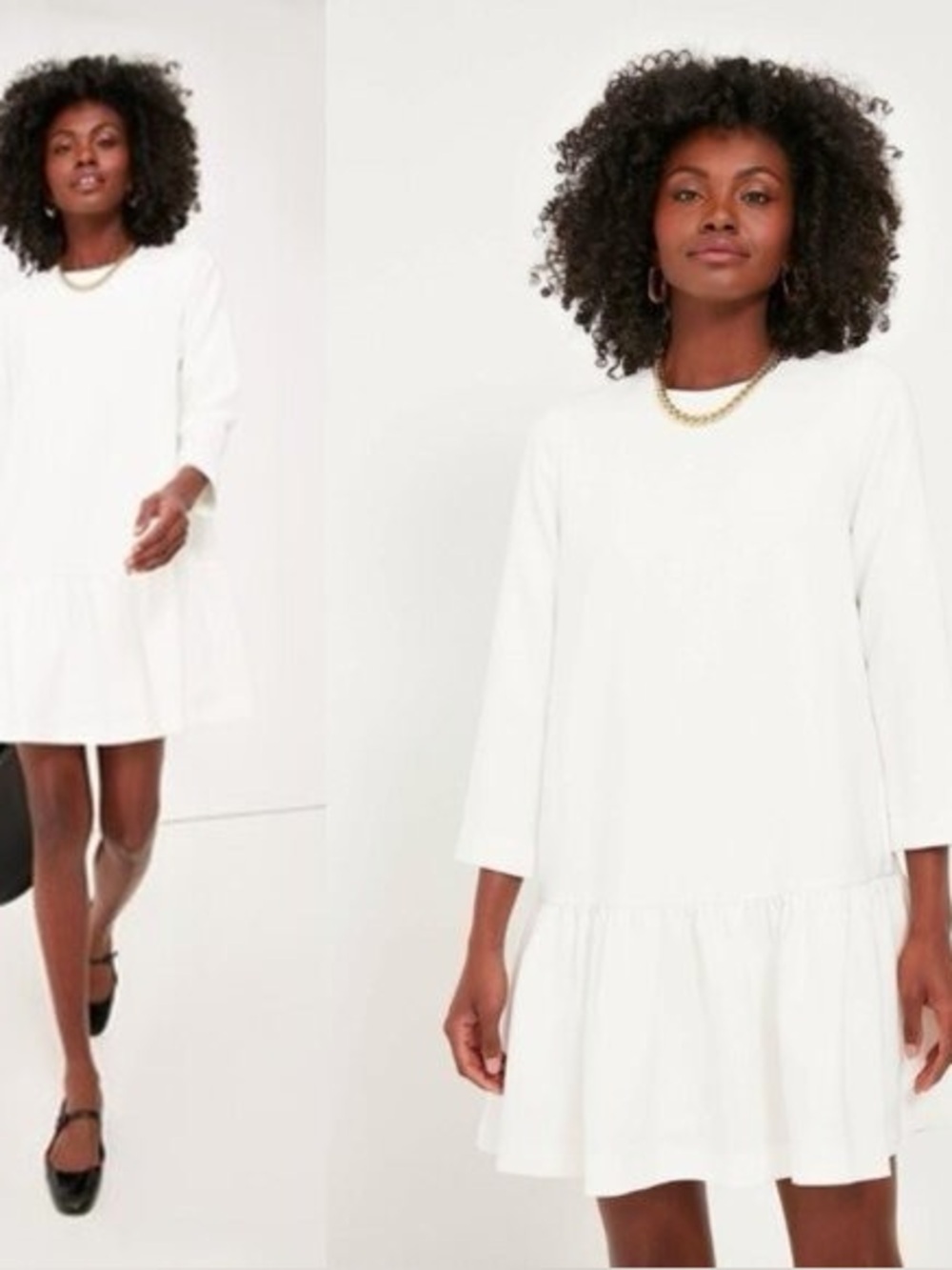 Tuckernuck White Pierce Mini Dress Flouncr Hem Women’s Size Small NEW